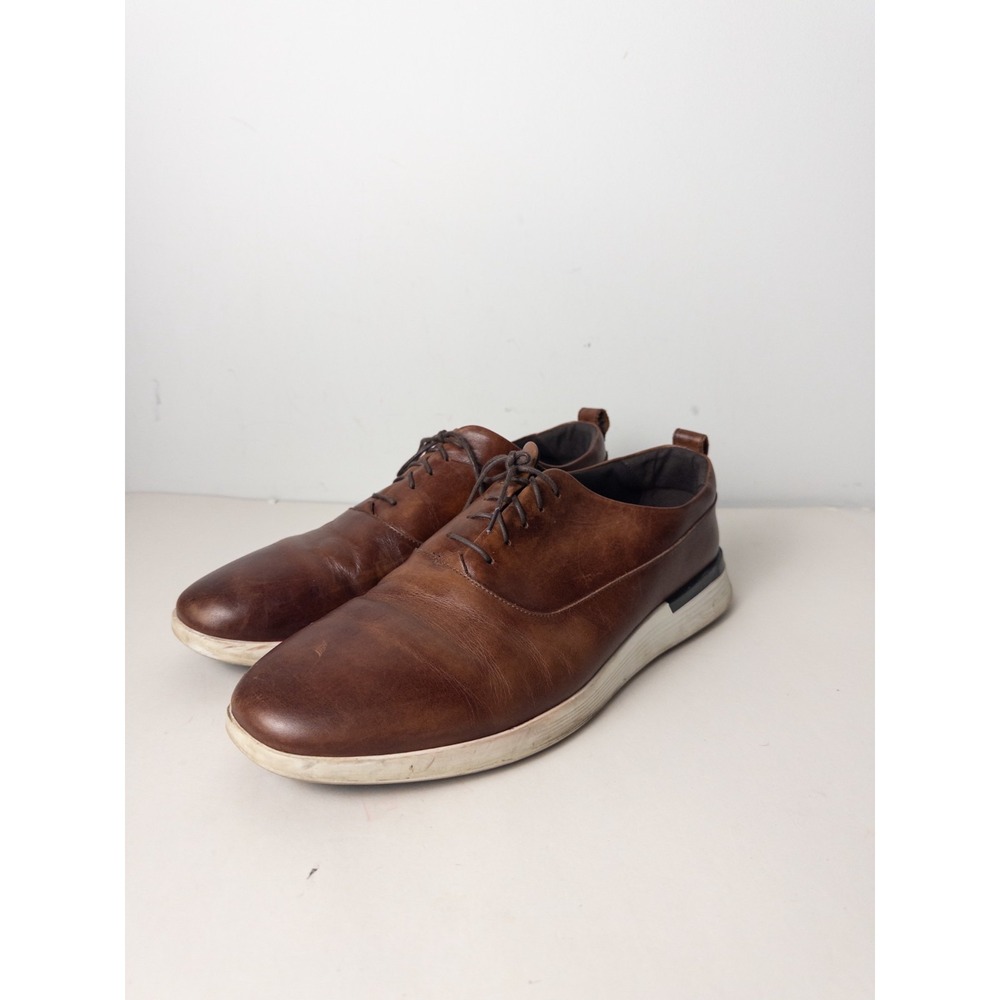 Wolf & Shepherd Mens 13 Brown Leather Cap Toe Oxford Dress Shoes Portugal
